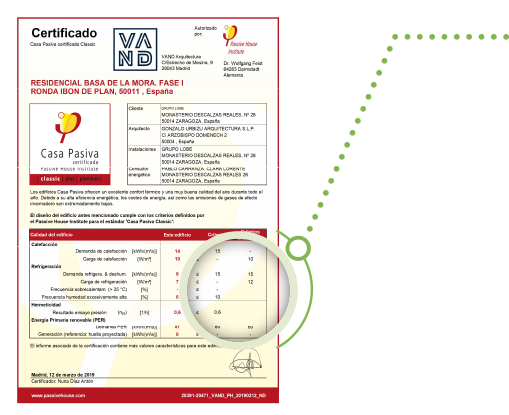 Certificado Passivhaus Basa de la Mora